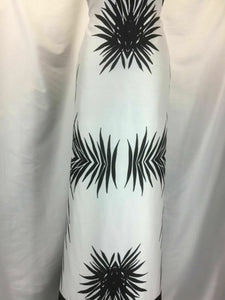 New High Class Designer Panel Border Satin Print Fabric Dress Material Garment