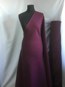 New High Class Designer Plum Heavy Jacquard Brocade Shiny Cloque Fabric