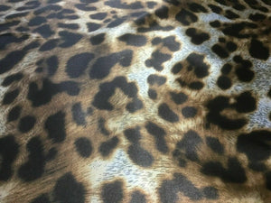 NEW High Class Designer Multicoloured Silky Soft Satin Leopard Print Fabric 6