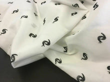 Load image into Gallery viewer, NEW White With Black Poly Cotton Embroidery Fabric Dry Lace 59’’152cm Craft Sew