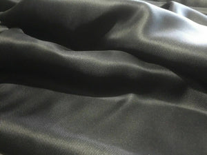 New High Class Designer Black 100% Silk Twill Fabric 39" 101 cm Made In England SECONDS