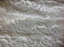 Load image into Gallery viewer, NEW High Class Designer Ivory Stretch Net Guipure Floral Scalp Lace Fabric Off W