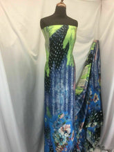Load image into Gallery viewer, New High Class Designer Floral Satin Print Fabric Dress As Seen Online Catwalk
