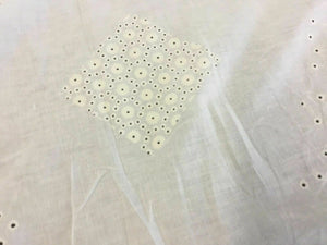 NEW White 100% Cotton Anglaise Multi broidery Ring Holes Fabric Dry Lace