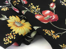Load image into Gallery viewer, NEW Beautiful Designer German Viscose Floral Print Fabric 58&#39;&#39;149 cm Dress Art