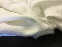 Load image into Gallery viewer, NEW GORGEOUS WHITE FLORAL JACQUARD CLOQUE FABRIC 53’’ 136 cm Bridal Wedding