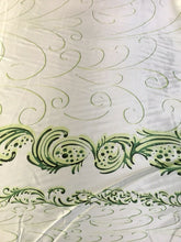 Load image into Gallery viewer, NEW High Class Designer Italian Greens Nature Satin Print Fabric Art Material