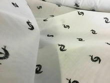 Load image into Gallery viewer, NEW White With Black Poly Cotton Embroidery Fabric Dry Lace 59’’152cm Craft Sew