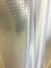 Load image into Gallery viewer, New White Colour Silky Satin Bridal Polka Dott Jacquard Print Fabric 58&#39;&#39; 149cm