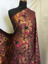 Load image into Gallery viewer, New Italian Reversible Glitter Floral BROCADE GORGEOUS JACQUARD Fabric Dress
