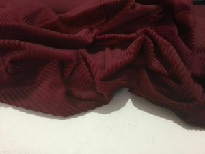 NEW High Class Designer Maroon Colour Jumbo Corduroy Fabric 44'' 112 cm Material