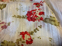 Load image into Gallery viewer, NEW 100% Silk Satin Chiffon Crepe De Chine Burnout Floral Print Fabric 43&quot; Dress