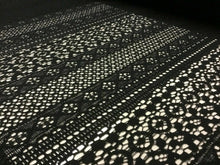 Load image into Gallery viewer, NEW High Class Designer Multi Border Jet Black Lace Fabric 56&quot;144cm In Fashion K
