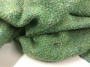 New High Class Multicolored Wool Lurex Boucle Fabric 61" 156 cm Garment Material