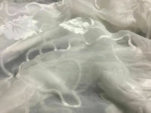 Load image into Gallery viewer, NEW High Class Designer White Ivory Bridal Chiffon Floral Velvet Burnout Fabric (SECONDS)