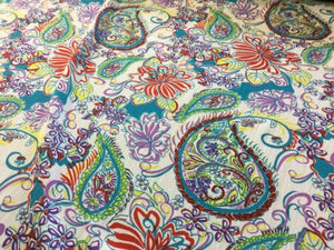 NEW Designer Multicoloured Floral Crinkle Chiffon Print Fabric Cloth Material