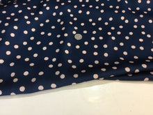 Load image into Gallery viewer, NEW High Class Designer Dusky Pink Polka Dots Soft Satin Print Fabric Material