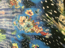 Load image into Gallery viewer, New High Class Designer Floral Satin Print Fabric Dress As Seen Online Catwalk