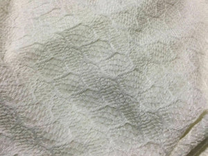 New High Class Designer Embossed Ivory Cream Stretch Jacquard Lace Fabric Dress