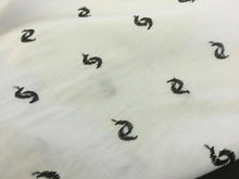Load image into Gallery viewer, NEW White With Black Poly Cotton Embroidery Fabric Dry Lace 59’’152cm Craft Sew