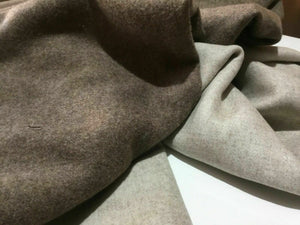 New High Class Designer Dark Beige Cationic Cream Reversible Wool Fabric Garment