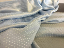 Load image into Gallery viewer, NEW 100% Silk Matt Silver Silk Marocain Spots Fabric 54&quot; Dress Cloth Material