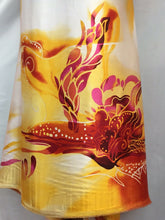 Load image into Gallery viewer, NEW Gorgeous High Class Designer Summer Flames Satin Print Fabric Material 44&quot;