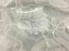 Load image into Gallery viewer, NEW High Class Designer White Ivory Bridal Chiffon Floral Velvet Burnout Fabric (SECONDS)