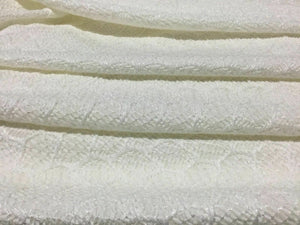 New High Class Designer Embossed Ivory Cream Stretch Jacquard Lace Fabric Dress