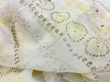 Load image into Gallery viewer, NEW Italian 100% Silk Crinkle Chiffon Floral Print Fabric 51&quot; 130 cm Dress Scarf