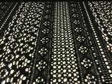 Load image into Gallery viewer, NEW High Class Designer Multi Border Jet Black Lace Fabric 56&quot;144cm In Fashion K