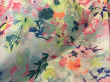 Load image into Gallery viewer, Beautiful Multicolour Chiffon Georgette Summer Floral Print Fabric 59&quot; 151cm She