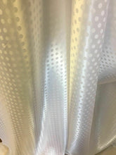 Load image into Gallery viewer, New White Colour Silky Satin Bridal Polka Dott Jacquard Print Fabric 58&#39;&#39; 149cm