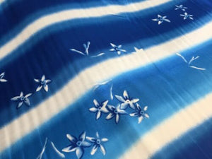 NEW High Class Designer Stripe Floral Satin Print Fabric 44" 112 cm Material