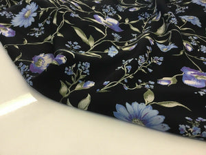 NEW Beautiful Designer German Viscose Floral Print Fabric 58'' 149 cm Dress Art
