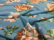 Load image into Gallery viewer, NEW High Class Designer Multicoloured Chiffon Floral Print Fabric 59&quot;151cm Dress