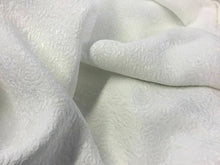 Load image into Gallery viewer, NEW GORGEOUS WHITE FLORAL JACQUARD CLOQUE FABRIC 53’’ 136 cm Bridal Wedding