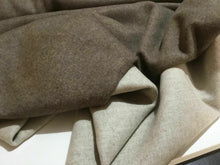 Load image into Gallery viewer, New High Class Designer Dark Beige Cationic Cream Reversible Wool Fabric Garment