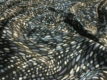 Load image into Gallery viewer, New Italian Designer Multi Colour Semi Stretch Spot Abstract Satin Print Fabric