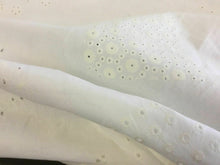 Load image into Gallery viewer, NEW White 100% Cotton Anglaise Multi broidery Ring Holes Fabric Dry Lace
