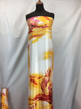 Load image into Gallery viewer, NEW Gorgeous High Class Designer Summer Flames Satin Print Fabric Material 44&quot;
