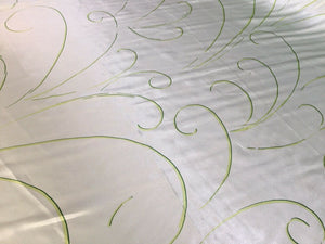 NEW High Class Designer Italian Greens Nature Satin Print Fabric Art Material