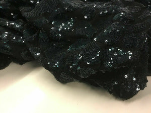 New High Class Designer Bottle Green Heavy Sequins Lace Fabric 59'' Party Dress