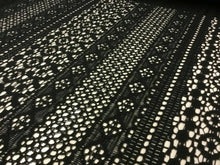 Load image into Gallery viewer, NEW High Class Designer Multi Border Jet Black Lace Fabric 56&quot;144cm In Fashion K