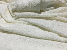 Load image into Gallery viewer, New High Class Designer Embossed Ivory Cream Stretch Jacquard Lace Fabric Dress