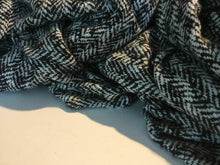 Load image into Gallery viewer, New High Class Heavy Off White Black Herringbone Wool Boucle Fabric 59&quot; 151 cm