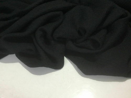 New High Class Designer Black Wool Boucle Jacquard Fabric 57