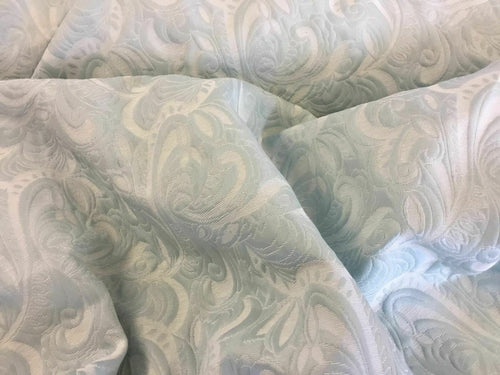 New High Class Designer Light Mint Jacquard Brocade Fabric Dress 54'' 138 cm