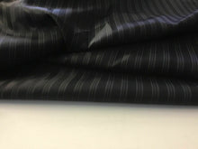 Load image into Gallery viewer, New Jet Black Designer Self Wide Stripe Jacquard Lining Fabric 62&quot; 158cm Cloth