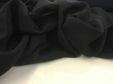 Load image into Gallery viewer, New Jet Black Pure Silk Marocain Crepe Fabric For Per 0.5 1/2 Metre Morocain